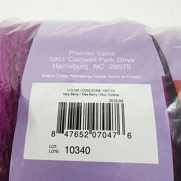 Candy Shop Yarn Very Berry Pink 6 Skeins 1560yds Total 1057-24 - Picture 7 of 7